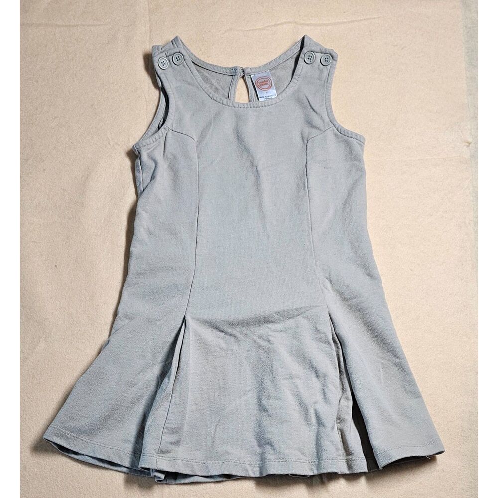 Wonder Nation Girls Gray Pleated Jumper Dress Size 7 School Uniform
